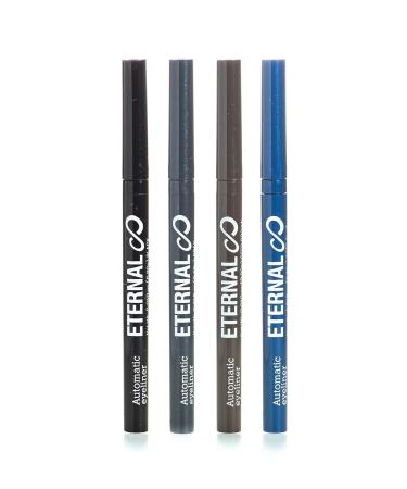 Eternal Cosmetics Water Resistant Eyeliner Set - Professional All Day Smokey/Dramatic Effect, Long Lasting, No Smudge - 4 Pack - Buy Online on GoSupps.com