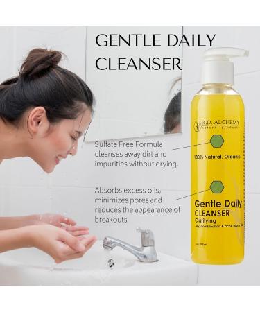 RD Alchemy Natural & Organic Gentle Daily Cleanser | Best Face Wash for Oily & Acne-Prone Skin with Tea Tree & Goldenseal - Buy Online on GoSupps.com