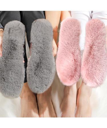 Shop NOLITOY 4 Pairs Fluffy Warm Insoles | Unisex Winter Shoes Insoles - Faux Rabbit Fur for Men & Women - Buy Online on GoSupps.com