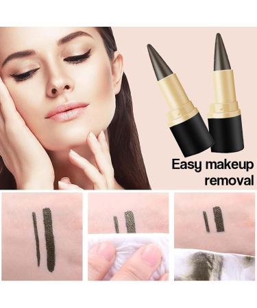 MisFun 2 pieces matte quickdrying eyeliner waterresistant gel kajal pen black quickdrying waterproof pens longlasting gel eyeliner permanent eyeliner pen brown - Buy Online on GoSupps.com