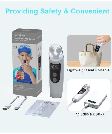 FamiSym Eustachian Tube Unclogger - Ear Pressure Relief Device for Tinnitus Ear Pain & Discomfort | International Shipping Available - Buy Online on GoSupps.com