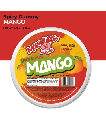 Marranadas Enchilados - Spicy Gummy Trays with Pineapple & Mango | Irresistible Chamoy Drizzle 7.25oz | International Shipping Available - Buy Online on GoSupps.com