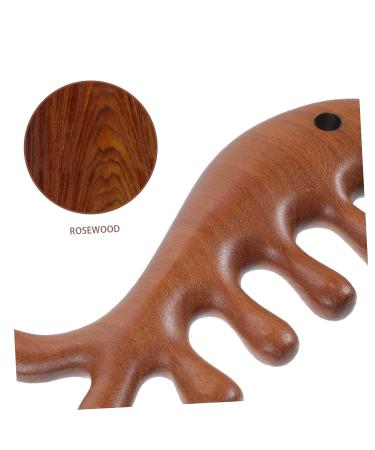 Healvian 5-St Massage Comb | Ergonomic Sandalwood Acupuncture Hair & Scalp Massage Tool - Buy Online on GoSupps.com