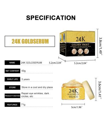 24K Gold Face Cream | Anti-Aging Serum Moisturizer with Vitamin C Hyaluronic Acid & Vitamin E for Day and Night Wrinkle Reduction - Buy Online on GoSupps.com