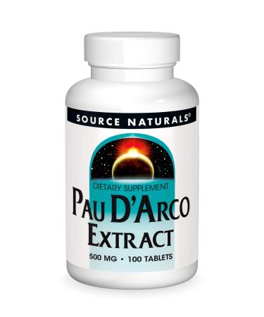 Source Naturals Pau D'Arco Extract 500 mg 100 Tablets