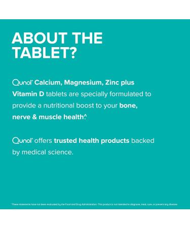 Qunol Calcium 3 in 1 Tablets with Calcium Magnesium & Zinc for Immune Support Bone Nerve and Muscle Health Supplement 270 Count 270 Count (Pack of 1) - Buy Online on GoSupps.com