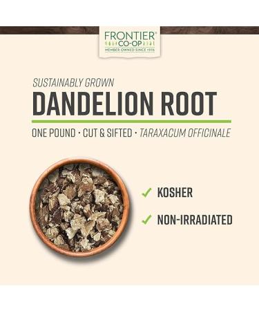 Frontier Co-op Dandelion Root 1lb - Cut & Sifted  Dried for Loose Tea  Coffee Alternative - Caffeine-Free  Powder for Supplements - Buy Online on GoSupps.com