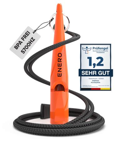 Enero dog whistle - extremely reliable dog training & upbringing - high frequency - far -reaching volume - including a practical converter orange - Buy Online on GoSupps.com