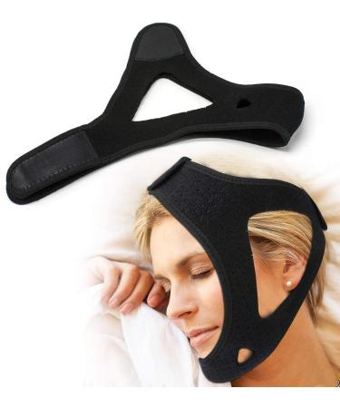 Anti Snoring Chin Strap Adjustable Anti Snoring Chin Strap New and Improved Version Snoring Reducing Aids for Men and Women Sleep Aids (Black)