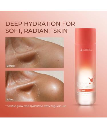 ABERA Body Oil Deep Hydration & Skin Elasticity Booster with Sunflower Jojoba & Safflower Oils Nourishing & Firming Body Moisturizer for Dry Rough Skin (5 fl oz) - Buy Online on GoSupps.com