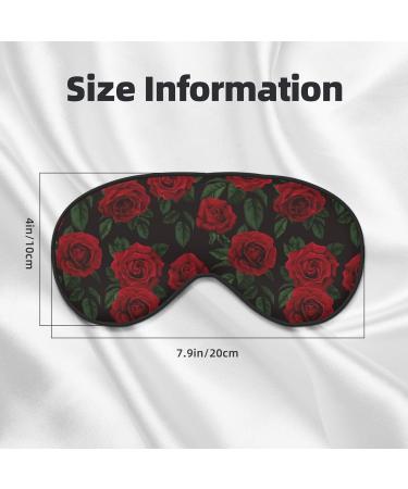 Rose Print Sleep Eye Mask - Soft Travel Blindfold with Elastic Strap for Perfect Night's Sleep - Buy Online on GoSupps.com