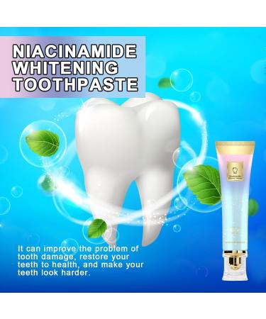 Brightening Toothpaste with Niacinamide & Mint Leaf Extract Gentle Stain Removal Teeth Whitening Fresh Breath & Gum Care(1PCS) 1 Fl Oz (Pack of 1) - Buy Online on GoSupps.com