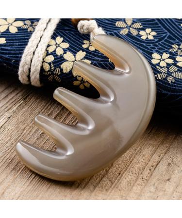 Magiclulu Five Tooth Head Massage Comb - Manual Scalp & Body Acupuncture Massage Tool | Gua Sha Stone Brush | International Shipping Available - Buy Online on GoSupps.com