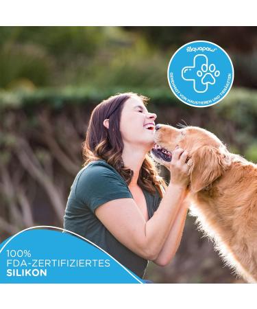 Aquapaw Dog Wash & Shower Attachment | Easy Pet Bathing Massaging & Cleaning | 8-Foot Hose Sprayer & Scrubber - Blue - Buy Online on GoSupps.com