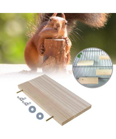 YINETTECH 4x Hamster Chinchilla Wood Springboards Wooden Rectangle Pet Stand Board Platform with Screw Nut Washer for Small Animal Pet Toy - Buy Online on GoSupps.com