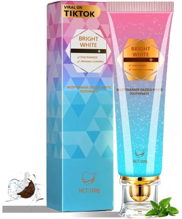 Niacinamide Whitening Toothpaste, Niacinamide Toothpaste with Natural Gentle Care Deep Stain Removal Clean, Fluoride-Free Formula is Suitable for Sensitive Teeth (1)