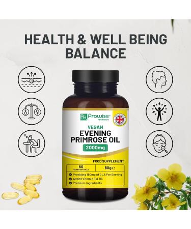 Evening Primrose Oil 1000mg with Vitamin E & B6 90 Capsules | High GLA Content | UK Manufactured Under GMP | Prowise Healthcare - Buy Online on GoSupps.com