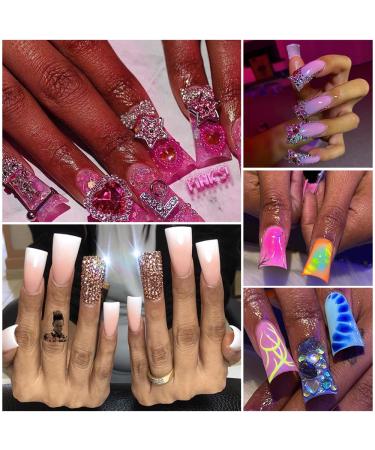 Duck Fan Flare Nail Tips - 500PCS | Clear Natural Crystal Duck Feet Style for Wide French False Nail Extension | Half Cover Acrylic Nails Professional for Y2K-inspired Designs - Buy Online on GoSupps.com