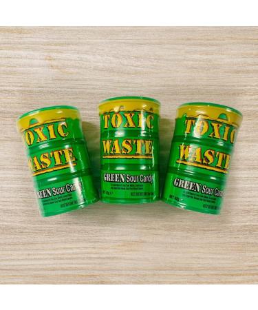 VR ANGLE Toxic Waste 4 x Green Sour Candy Drums Ultra Sour Tiktok Trend Retro Sweets Candy Perfect For Halloween Trick or Treat Birthday - Each Drum 42g - Sold By VR Angel - Buy Online on GoSupps.com