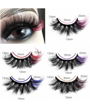 Eyelashes Artificial Lashes 5 Pairs Colourful Fried False Eyelashes Multi-Layered Thick Cross Imitation Mink Eyelashes Dramatic Long and Thick Curly Artificial (A One Size) 1 count (Pack of 1) a - Buy Online on GoSupps.com