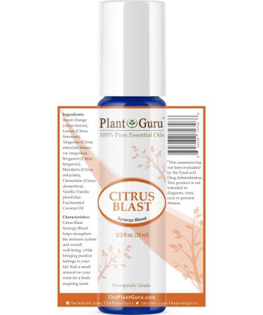 Citrus Blast Essential Oil Blend Roll-On 10ml | 100% Pure & Pre-Diluted Therapeutic Grade | Best for Relaxation & Aromatherapy - Buy Online on GoSupps.com