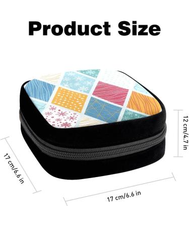 GIAPB Period Bag | Sanitary Napkin Storage & Makeup Pouch | Colorful Plaid Design - Buy Online on GoSupps.com