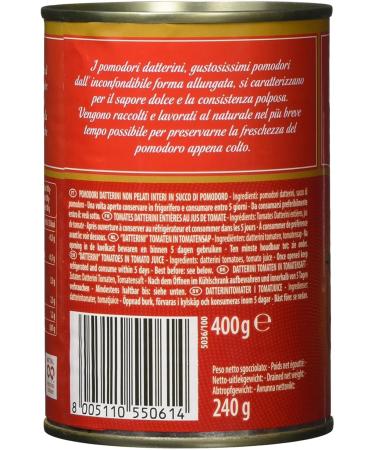 Mutti Pomodorini Datterini Datterini Pack of 6 cans of Italian cherry tomato sauce with a sweet taste Oblong shape 400 g - Buy Online on GoSupps.com