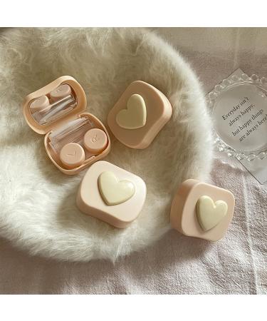6 Pack 3D Heart Design Contact Lens Cases - Candy Color Travel Kit with Tweezers & Solution for Daily Use - Assorted Colors - Buy Online on GoSupps.com
