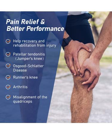 Comforband Dual Strap Knee Patella Brace for Knee Pain Relief - Support for Runner's Knee, Jumper's Knee, Patellar Tendonitis, Osgood-Schlatter - Sports Injury Recovery for Men and Women - Buy Online on GoSupps.com