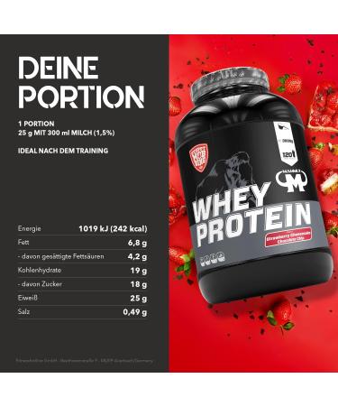 Mammut Nutrition Whey Protein Strawberry Cheesecake with Chocolate Chips - 3000g Protein Shake for Optimal Health - International Shipping Available - Buy Online on GoSupps.com