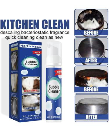 Bubble Cleaner Foam Spray Simple & Powerful Kitchen Degreaser All Purpose Kitchen Bubble Cleaner Limescale Remover Strong Stain Removing Fat & Oil Foam Cleaner for Kitchen Oven Stove A-100ML - Buy Online on GoSupps.com