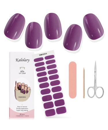 Kalolary Gel Nail Polish Strips Nail Gel Art Sticker Waterproof Full Nail Wraps Decal Sets with Scissors Nail File and Stick for Women Girls Nail Art Decor (UV/LED Lamp Required)-4