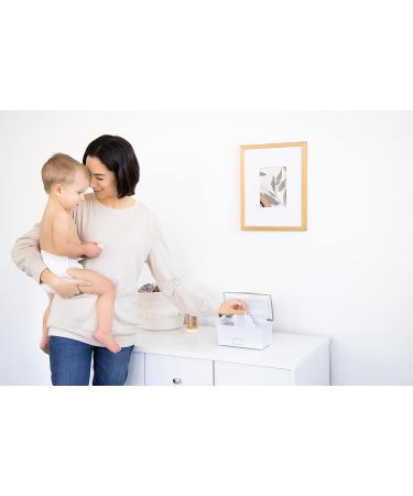 Ubbi Baby Wipes Dispenser - Weighted Plate & Secure Seal | Fresh Wipes Essential for Nursery & Baby Registry - Taupe - Buy Online on GoSupps.com