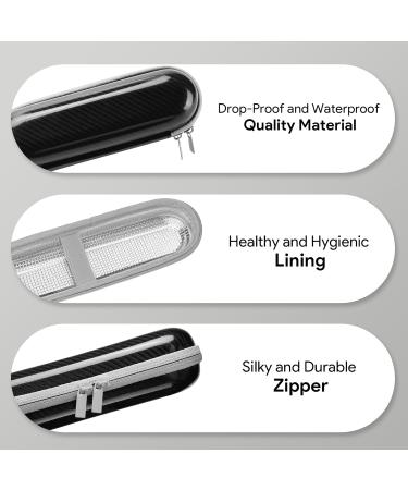 Travel Case for Electric Toothbrush - Hard-Shelled Etui for Oral-B Pro & Philips Sonicare - Portable Camping Cup & Dishes - Buy Online on GoSupps.com