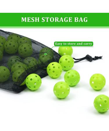 50 Pack Plastic Golf Balls - Limited Flight Practice Training Balls with Mesh Bag - Buy Online on GoSupps.com