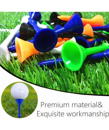 FINGER TEN Golf Tees 3 1/4 Inch Unbreakable Plastic Tee Value Pack - Pro Upgrade Step Up Long 83mm Colored Set (24 Pack) - Buy Online on GoSupps.com