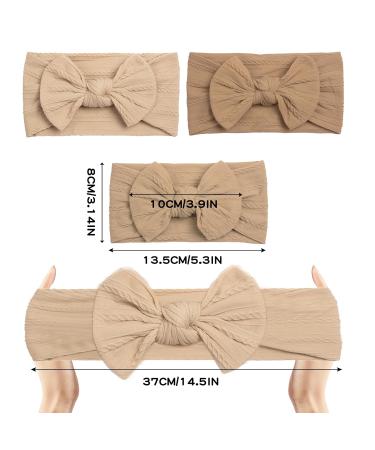 3-Piece Baby Headband Set for Girls | Newborn Turban Hair Bands | Elastic Nylon Children Headgear - Buy Online on GoSupps.com