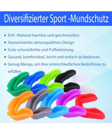 10-Piece Eogrfw Sport Mouth Guards - Premium Tooth Protection for Adults & Kids | Perfect for School Sports Hockey Rugby Martial Arts Kickboxing - Available in 10 Colors - Buy Online on GoSupps.com