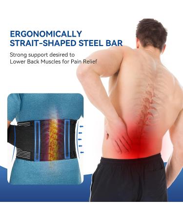 Glofit Lower Back Support Belt for Men and Women - Pain Relief for Heavy Lifting, Herniated Disc, Sciatica, Scoliosis - Size L - Buy Online on GoSupps.com