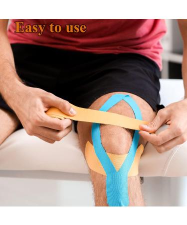 Kayiete Kinesiology Tape Precut - Sports Tape for Recovery & Injury Relief | 60 Strips in 3 Rolls | Black Athletic Tape for Ankle, Neck, Knee, Shoulder Pain - Buy Online on GoSupps.com