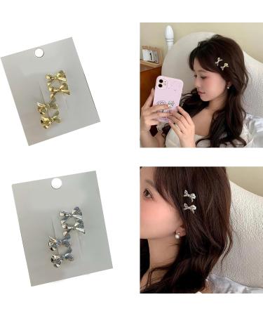 4 Pcs Unique Bowknot Hair Clips Creative Eye-catching Hairpin Metal Hairpin Cosplay Halloween Silver - Buy Online on GoSupps.com