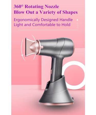 Khukam Cordless Hair Dryers with Charging Base Portable Travel Hairdryer Rechargeable Handheld Blow Dryer 5000mAh Hot/Cold Air Wireless Hair Dryers Salon Styling Tool - Black - Buy Online on GoSupps.com