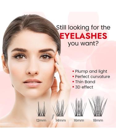 60Pcs D Curl Cluster Individual Lashes Set - Soft and Lightweight DIY Eyelash Extensions - Angels 12-18mm - Buy Online on GoSupps.com