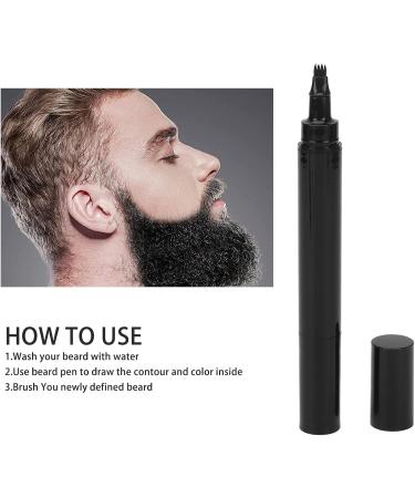 Barber Pen 2 in 1 Long Lasting Black Waterproof Beard Dye Pencil Filler for Men for Salon - Buy Online on GoSupps.com