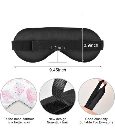 Adjustable Light Blocking Eye Mask for Deep Sleep - Haskirky Comfortable Eye Cover for Travel, Yoga, Meditation - Pink Watercolor Design - Men and Women - Buy Online on GoSupps.com