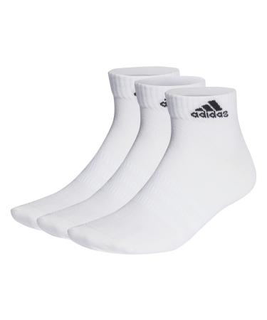 adidas Unisex Thin And Light Ankle Socks 3 Pairs Ankle Socks XL White/Black