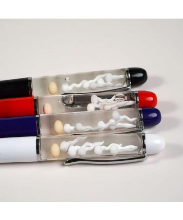 Unique Egg Sperm Pen - 3D Floating Funny Pen for Adults | Great Gift for Him Her Friends & Family - White - Buy Online on GoSupps.com