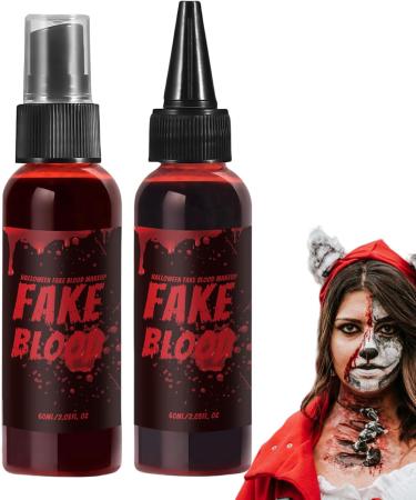  Jsnwernb Washable Artificial Blood for Halloween - 60ml Halloween Blood Makeup Kit | Multi-Purpose Party Film Cosplay Photography Event Security - Buy Online on GoSupps.com