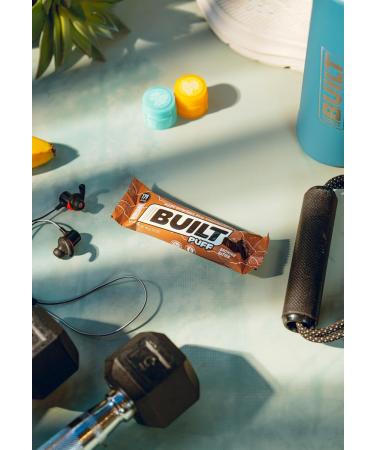 Built Bar 12 Pack High Protein and Energy Puffs- Low Carb Low Calorie Low Sugar- Delicious Healthy Snack - Gluten Free (12-Pack Brownie Batter) Brownie Batter 12-Pack - Buy Online on GoSupps.com