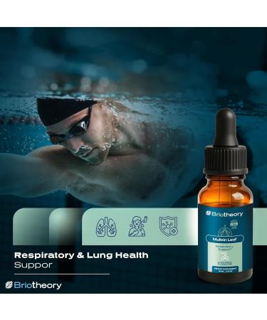 BRIOTHEORY Mullein Leaf Extract - Fast Absorbing Liquid Drops for Lungs Natural Respiratory Support Herbal Supplement Alcohol Free Vegan Non-GMO Natural Mullein Leaf Extract - 60 ml - Buy Online on GoSupps.com